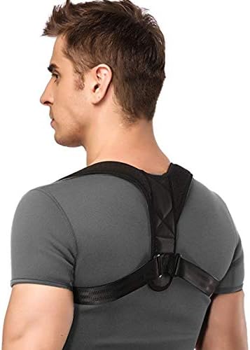 iDeporte Posture Corrector Posture Support Brace Adjustable Straight Strap for Men and Women Back, Shoulder, and Neck Pain Relief (Size XXL 42-50in)