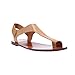 Meilidress Womens Casual Toe Loop Leather Flat Sandals Khaki