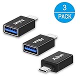 Ailun USB C Adapter Type C Adapter 3Pack High Speed USB C to USB A 3.0 Female Adapter for USB Type C Devices Compatible with MacBook Galaxy S10 S9 Plus More Black