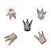NBEADS 5 Pcs Cubic Zirconia Crown Beads, 12.5x12mm Mixed 5 Color Brass Micro Pave Crown Spacer Beads Bracelet Connector Charm Beads for DIY Jewelry Making