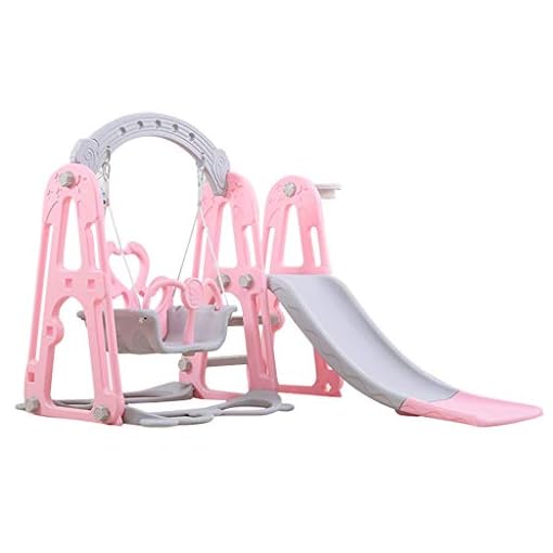 Sdoveb 3-in-1 Playing Baskets Slide Swing Combination Toddler Mountaineering and Swing Set Suitable for 3-9 Years Old…