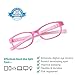 Mind Bridge Kids Blue Light Blocking Computer Video Gaming Glasses - Anti Eyestrain | Durable Cute Protection Eyewear for Children Boys & Girls Digital Screen Time & Technology Use | 558 Pink