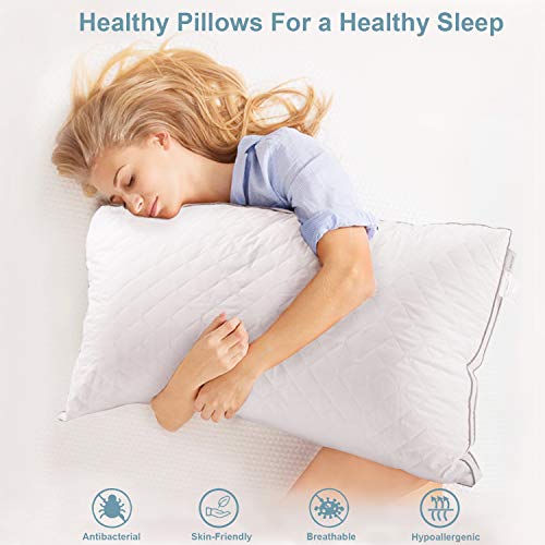 VECELO Hotel Bed Pillows for Sleeping 2 Pack 100 Hypoallergenic