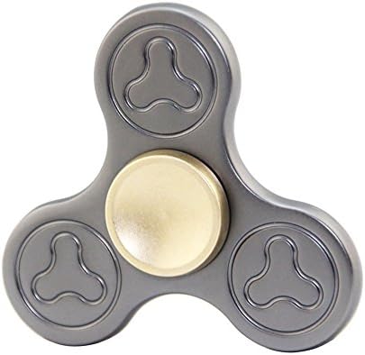 Spinner Fidget EDC ADHD Focus Toy Ultra Durable High Speed 2-6 Min Spins Precision Zinc Alloy (Gray)