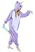 Adult Unisex Blue Unicorn Animal Kigurumi Pajamas Cosplay Birthday Party Wear,New Pueple,Medium