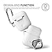 elago AirPods Hang Case [White] - [Compatible with Apple AirPods 1 & 2; Front LED Not Visible][Supports Wireless Charging][Extra Protection] [Added Carabiner] - for AirPods 1 & 2
