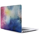 iDOO Matte Rubber Coated Soft Touch Plastic Hard Case for Macbook Air 13 inch Model A1369 and A1466 - Watercolor