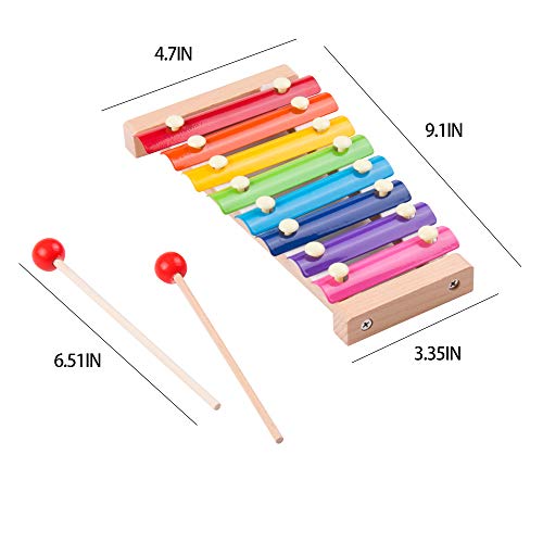 1 Xylophone+Childrens+Initiation+Wooden+Mallets