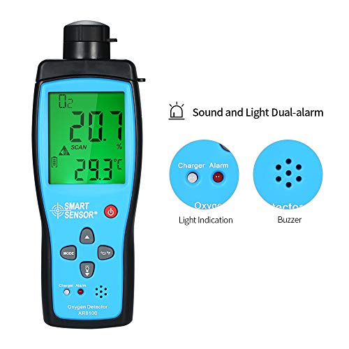 Oxygen Meter, KKmoon Oxygen Meter Digital Portable Automotive O2 Gas Tester Monitor Detector Handheld Oxygen Meter - Thumbnail 4