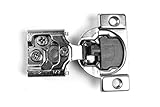 50 Pack Berta Face Frame Compact Contractors Grade Hinge with Soft Close Feature, 6-Ways 3-cam Adjustment, 1/2 inch Overlay Concealed Cabinet Door Hinges with Built-in Soft Close - 105 Degree
