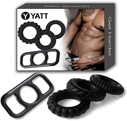 Yazz Set of 4 Super Soft Black Premium Quality Silicone - Set for Extra Stimulation - Titans Power