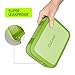 Bento Box for Kids School Lunch Box DaCool Upgraded Toddler Lunch Container with Spoon 5-Compartment Leak Proof Durable, Meal Fruit Snack Packing for Picnic Outdoors, Microwave Safe BPA-Free - Green