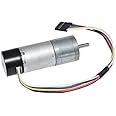 BEMONOC 25GA370 Encoder Metal Gearmotor 24V DC High Speed 600RPM Gear Motor with Encoder for Robotics