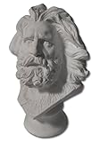 Torino Mini Marseilles and or Moses Head Plaster Cast Mannequin, Great for Artists, Artistic Piece, White, 4