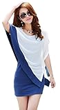 Chiffon Short Batwing Sleeve Mini Dress
