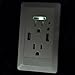 USB Outlet with Night Light, GreenCycle 15Amp Outlet Auto Sensor Night Light, 4.2A High Speed Duplex Receptacle Electrical AC Wall Sockets, Auto Nightlight Sensor and Wall Plates (White,1 Pack)