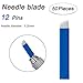 Pinkiou 50 Pcs Microblading Blade Micropigmentation Brow Lamination Makeup Manual Eyebrow Henna Disposable Sloped Needle Pin Bevel Shading (12Pin)