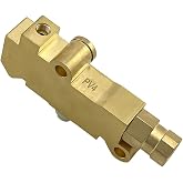 PV4 Brake Proportioning Valve Disc/Disc Brake System Combination Valve | Solid Brass, Standard 9/16"-18 and 1/2"-20 Fittings, 1/2"-20 and 7/16"-24 Connections from the Master Cylinder