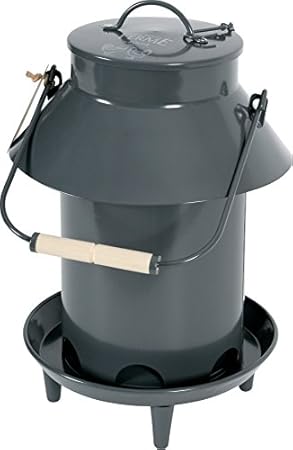 Mangeoire Metal Broc Avec Toit Basse Cour 35l Ardoise