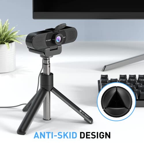 EMEET C960 Webcam with Tripod, 1080p Webcam with Microphone, Adjustable Height Mini Tripod, C960 Web Camera with Privacy Cover, Plug & Play Webcam with Stand for Zoom/Skype/YouTube/FaceTime