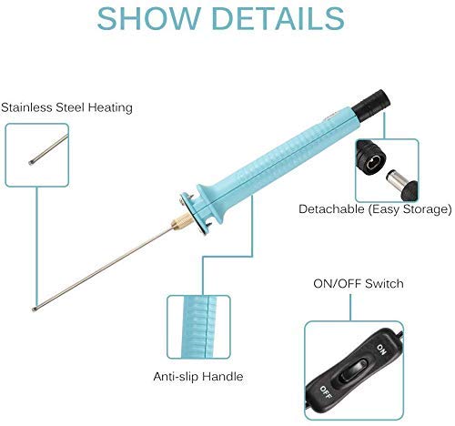 Foam Cutter Electric Styrofoam Cutting Tool Pen, Craft Hot Knife Foam Wire Cutter Set, 10CM Styrofoam Cutting Machine Knife with 15W Electronic Voltage Transformer Adaptor