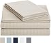 Amazon Basics 3 pieces Deluxe Microfiber Striped Sheet Set, Beige, Twin