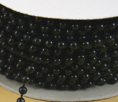 4mm Faux Pearl Plastic Beads on a String Craft Roll Black