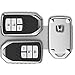 Qiaoba Smart Premium TPU Fall Car Key Soft Plating Protection Shell Case Cover,Key Fob Case for Accord Civic CRV Pilot Odyssey (Silver)