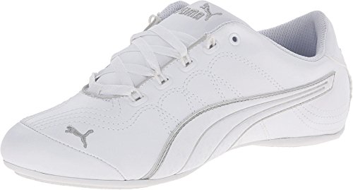 PUMA Women's Soleil V2 Comfort Fun Classic Sneaker, White/Puma Silver, 6.5 B US