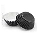 UNIQLED Pack of 200 Metallic Foil Paper Muffin Cupcake Liners Baking Cups Standard Size (Black)