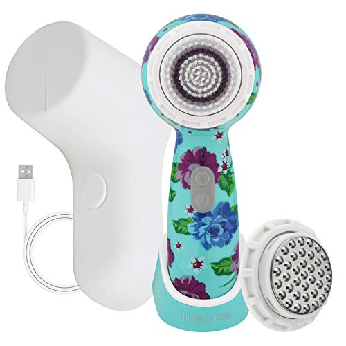 Michael Todd Beauty Soniclear Allure 2024 Best of Beauty Winner Facial Cleansing + Exfoliation Brush System with 3 speeds, Serum Infusion Head + Travel Case