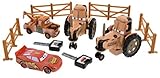 Disney Parks Exclusive Cars Land Tractor Tipping Playset with Mater and Lighting McQueen