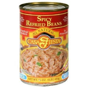 Casa Fiesta Refried Beans Spicy, 16-Ounce (Pack of 12)