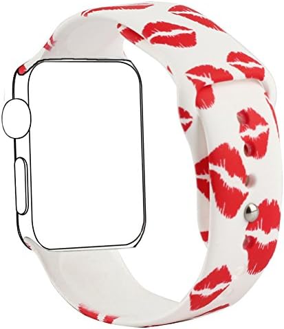 Blesihu Replacement Band for Apple Watch, Strap Bands for iwatch, Silicone Sport Style Wristband, Personalized Design, 16 Colors, Both 38mm and 42mm Models Available