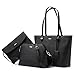 Cadier Womens Designer Purses and Handbags Ladies Tote Bags, Black