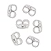 Beadaholique 5005080 Sterling Earring Backs, 4mm, Silver, 12 Piece (Pack of 1)