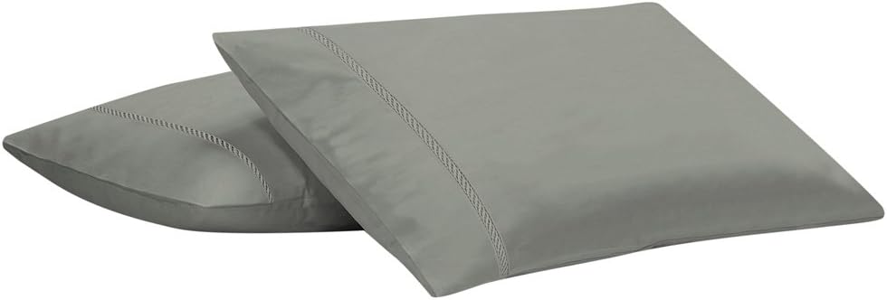 Livingston Home 1881 Livingston 400TC Pillowcases Silver,4-PCS, Pillow Case