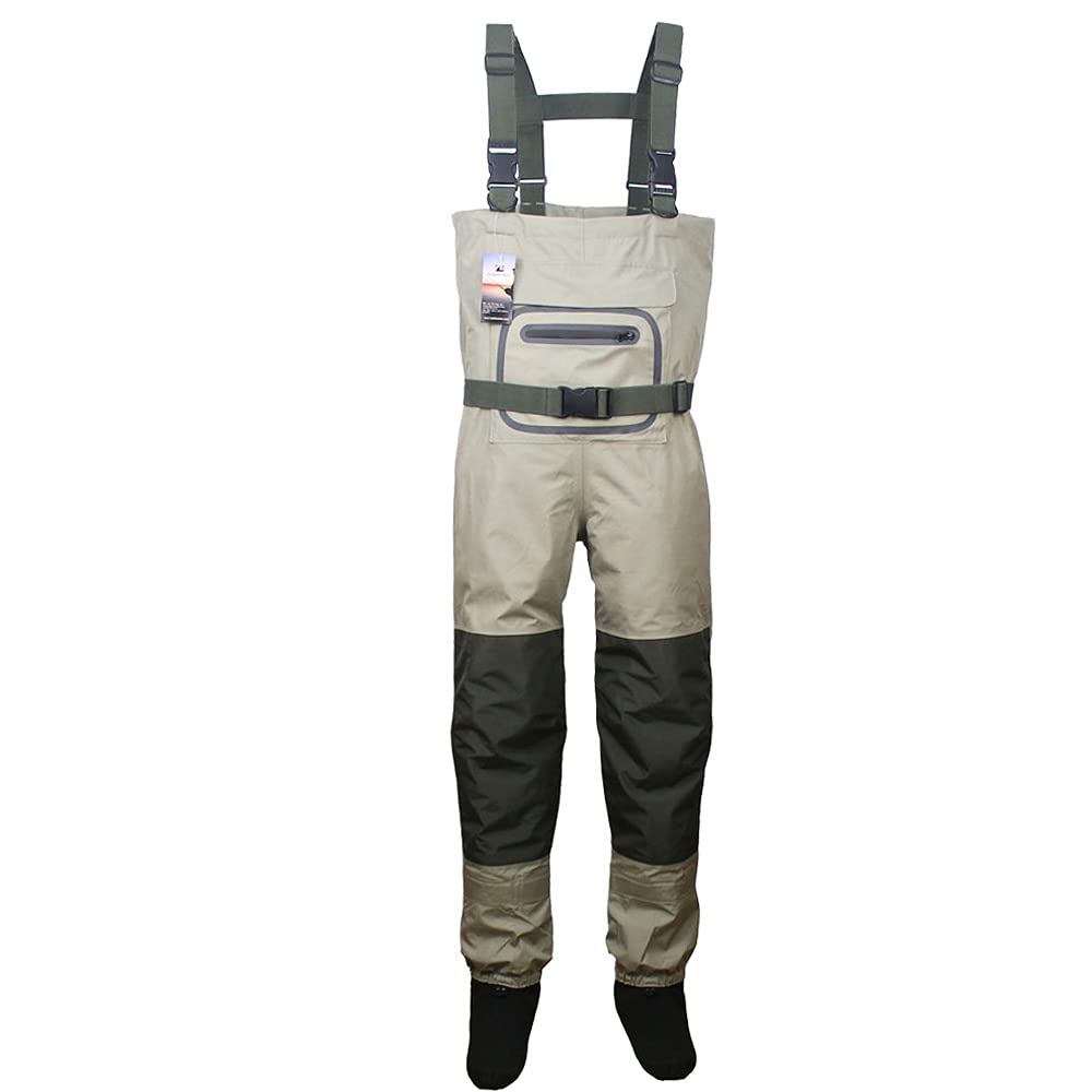 Kylebooker Fly Fishing Waders Breathable Stocking Foot Chest Waders Waterproof Equipment for Men