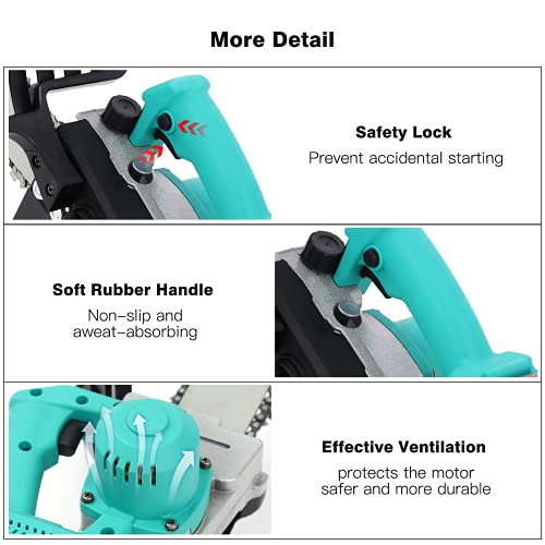 LUSTAR 10-Zoll-handkettensäge, Tragbare 700-W-kettensäge mit Wiederaufladbarer 21-V-Batterie und Ladekettensäge für… – Bild 4