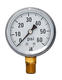 Zenport Zen Tek   Medidor de presión de aire seco, 60 PSI, individual paquete de