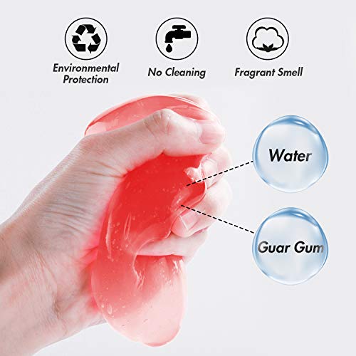 Universal Cleaning Gel for Car Vents, Keyboards,Car Interiors,Home, Electronics Remove Dust Cleaning Gel (Yellow + Red)