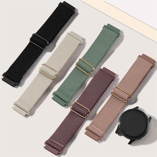 Wizvv 5 Pack 20mm Bands Compatible with Garmin Vivoactive 5/3/Forerunner 55/165/245/645 Music, Nylon Watch Strap for Venu/Sq/2 Plus/Sq Music/Sq 2 for Women Men