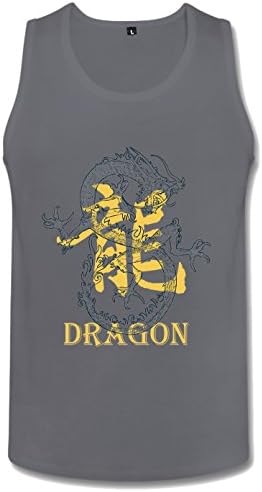 HappyAnimal Men Traditional Chinese Dragon and the Dragon Graphics Tank Top for Men