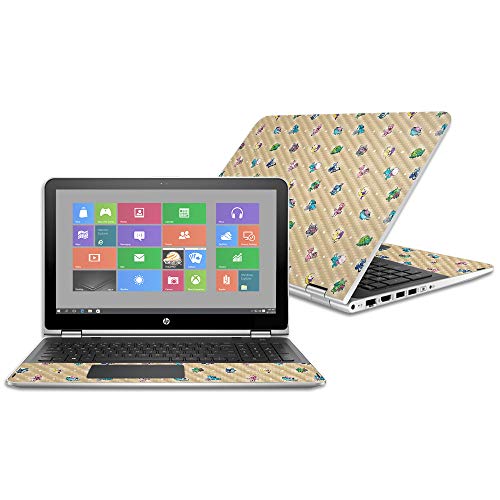 MightySkins Carbon Fiber Skin for HP Pavilion X360 15.6" (2016) - Cute Kittens…