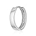 14k REAL White Gold 3mm Thickness Hoop Huggie Earrings (14 x 14 mm)