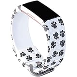 Allbingo Cute Bands Compatible with Fitbit Charge 3 & Charge 3 SE, Women Men Floral Replacement Strap Accessories Wristband Small Large for Fitbit Charge 3