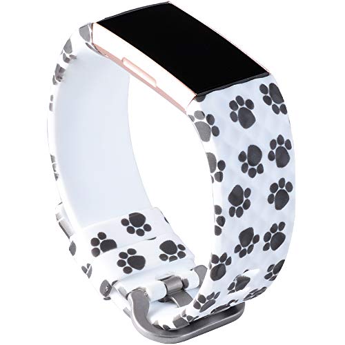 Allbingo 3D Cute Bands Compatible Fitbit Charge 3 & Charge 3 SE, Women Men Floral Replacement Strap Accessories Wristband Small Large for Fitbit Charge 3 Fitness Activity Tracker