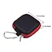 eBoot Earbud Case Mini Carrying Pouch with Carabiner for Earphone and USB Cable, 5 Colors