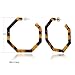 wowshow Acrylic Resin Hoop Earrings for Women Statement Fashion Geometric Octagon Earrings
