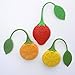 Tea Infuser Set of 3 Cute Silicone Tea Strainers by Simple To Brew, Strawberry Lemon and Orange Tea Infusers for Loose Leaf Tea